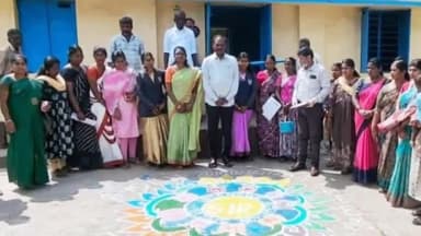 பந்தலூர்: சேரங்கோடு ஊராட்சி பகுதியில் வாக்காளர் தீவிர திருத்தம் குறித்து கோலமிட்டு விழிப்புணர்வு