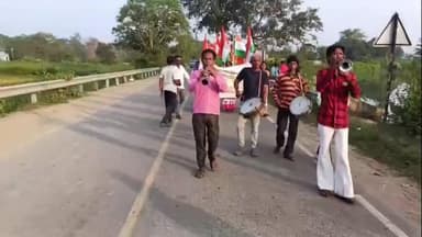 বান্দোয়ান: বান্দোয়ানে বিজেপির তিরঙ্গা পদযাত্রা
