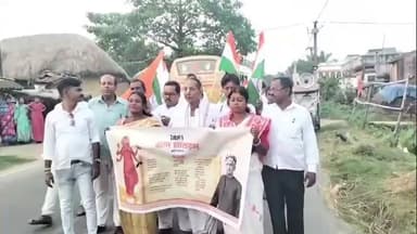 মন্তেশ্বর: ১৫০বছরের বন্দেমাতরম সার্ধ শতবর্ষে শোভাযাত্রা মন্তেশ্বরে