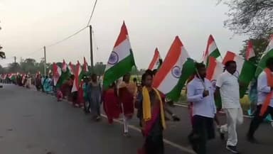 পুঞ্চা: বন্দেমাতরম সঙ্গীতের দেড়শ বছর পূর্তি উপলক্ষে কেন্দায় বিজেপির উদ্যোগে অনুষ্ঠিত হলো তেরঙ্গা যাত্রা ও রেলি