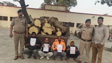 पटियाली: पटियाली - दरियावगंज रेलवे ट्रैक किनारे पेड़ चोरी करते पकड़े गए चार आरोपी, एक रेलवे कर्मचारी भी शामिल