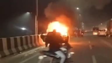 भदेसर: चित्तौड़गढ़-उदयपुर हाईवे पर होड़ा चौराहे के पास चलती कार में लगी आग, सूझबूझ से टला बड़ा हादसा, सवार बाल-बाल बचे