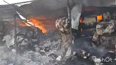 सहाड़ा: गणेशपुरा में आरएलपी नेता की कपास फैक्ट्री में लगी भीषण आग, आग बुझाने में लगी 6 फायर ब्रिगेड की गाड़ियां