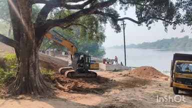 त्योंथर: बहूप्रशिक्षित मीर बाहरी घाट पुल का निर्माण कार्य शुरू, नगर वासियों में खुशी