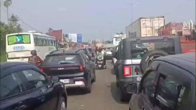 മുകുന്ദപുരം: ദേശീയ പാത തൃശ്ശൂർ ആമ്പല്ലൂരിൽ ഗതാഗതക്കുരുക്ക് രൂക്ഷം