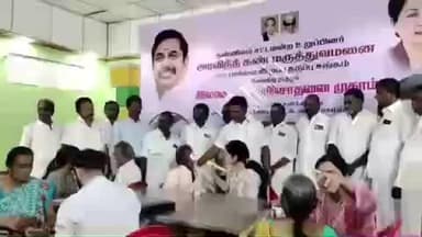 வலங்கைமான்: வலங்கைமான் தனியார் திருமண மண்டபத்தில் இலவச கண் பரிசோதனை முகாம்