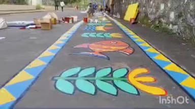 রানিবাঁধ: নতুন রূপে সাজছে বাঁকুড়ার রানি মুকুটমণিপুর, কংসাবতী জলাধারের পাড়ের রাস্তায় পথচিত্র ও রঙিন আলপনা