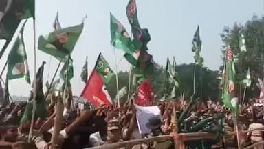 संझौली: प्रखंड मुख्यालय पर प्रतिपक्ष के नेता पूर्व उपमुख्यमंत्री ने सभा को संबोधित किया