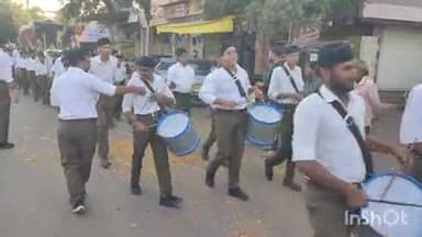 हरसूद: विजयादशमी उत्सव पर बाल स्वयंसेवकों का पथ संचलन निकाला गया, जगह-जगह हुआ भव्य स्वागत