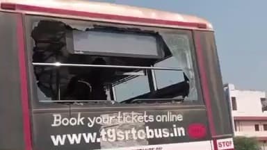 జడ్చర్ల: బాలానగర్ మండల కేంద్రంలో రెండు బస్సులు ఢీ.. మహిళకు గాయాలు