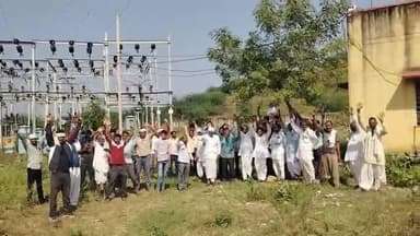 #टहला JVVNL पावर हाउस पालपुर पर किसानों द्वारा दिन में #बिजली मांग प्रदर्शन घेराव किया, फिडर इंचार्ज को ज्ञापन सौंपा