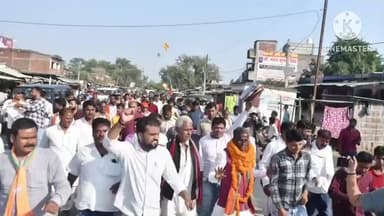 बगहा: बगहा में एनडीए द्वारा रोड शो निकाला गया