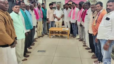 మాజీ ఎమ్మెల్యే చల్లధ ధర్మారెడ్డి నివాసంలో రాయపర్తికి చెందిన పలువురు బి ఆర్ ఎస్ పార్టీలో చేరారు