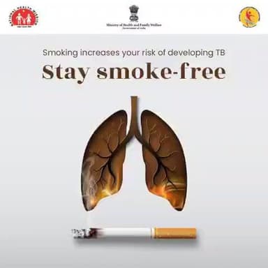 Cigarette smoke weakens your lung tissue and slows your body’s ability to fight TB bacteria. With every puff, your chances of developing TB rise.
Protecting your lungs from smoke helps reduce the risk before it starts.