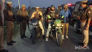 बिधूना: बेला थाना पुलिस ने चलाया वाहन चेकिंग अभियान, कई लोगों पर की गई कार्रवाई