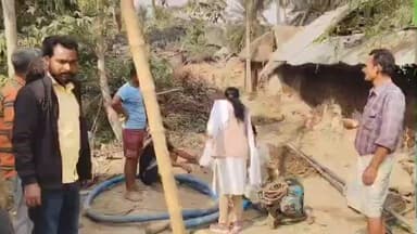 রামপুরহাট ২: হাসন-২ পঞ্চায়েতে আমার পাড়া আমার সমাধান প্রকল্পের সূচনা,নলকূপ বসাতেই মিলল স্বস্তির জলের আশা।