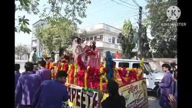 सोनीपत: गीता के संदेश को जन-जन तक पहुंचाने के लिए शहर में निकाली गई नगर शोभा यात्रा