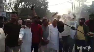 दुर्ग: नेशनल हेराल्ड मामले में कांग्रेस का विरोध तेज, दुर्ग में पीएम व गृहमंत्री का पुतला दहन