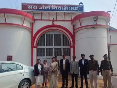 निवाड़ी: टीकमगढ़: माननीय प्रधान जिला एवं सत्र न्यायाधीश श्रीमती प्रवीण व्यास ने निवाड़ी सब जेल का किया औचक निरीक्षण