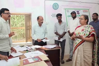 సిద్దిపేట అర్బన్: నంగునూరు మండల పరిధిలోని పలు గ్రామాల్లో నామినేషన్ స్వీకరణ ప్రక్రియను పరిశీలించిన జిల్లా కలెక్టర్ హైమావతి