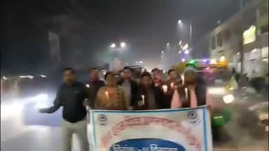 मुरैना नगर: मुरैना: विश्व एड्स दिवस पर शहीद संग्रहालय तक कैंडल मार्च, उमड़ा जनसमूह