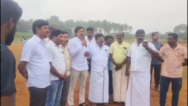 வேடசந்தூர்: அழகாபுரியில் கிரிக்கெட் வீரர்களுக்கு ஊக்கம் அளித்த முன்னாள் எம்எல்ஏ டாக்டர் பரமசிவம்