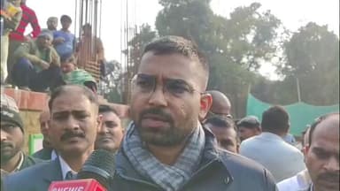 पंडौल: श्रीपुर हाटी दक्षिणी में बन रहे पंचायत भवन का पंचायती राज मंत्री दीपक प्रकाश ने किया निरीक्षण