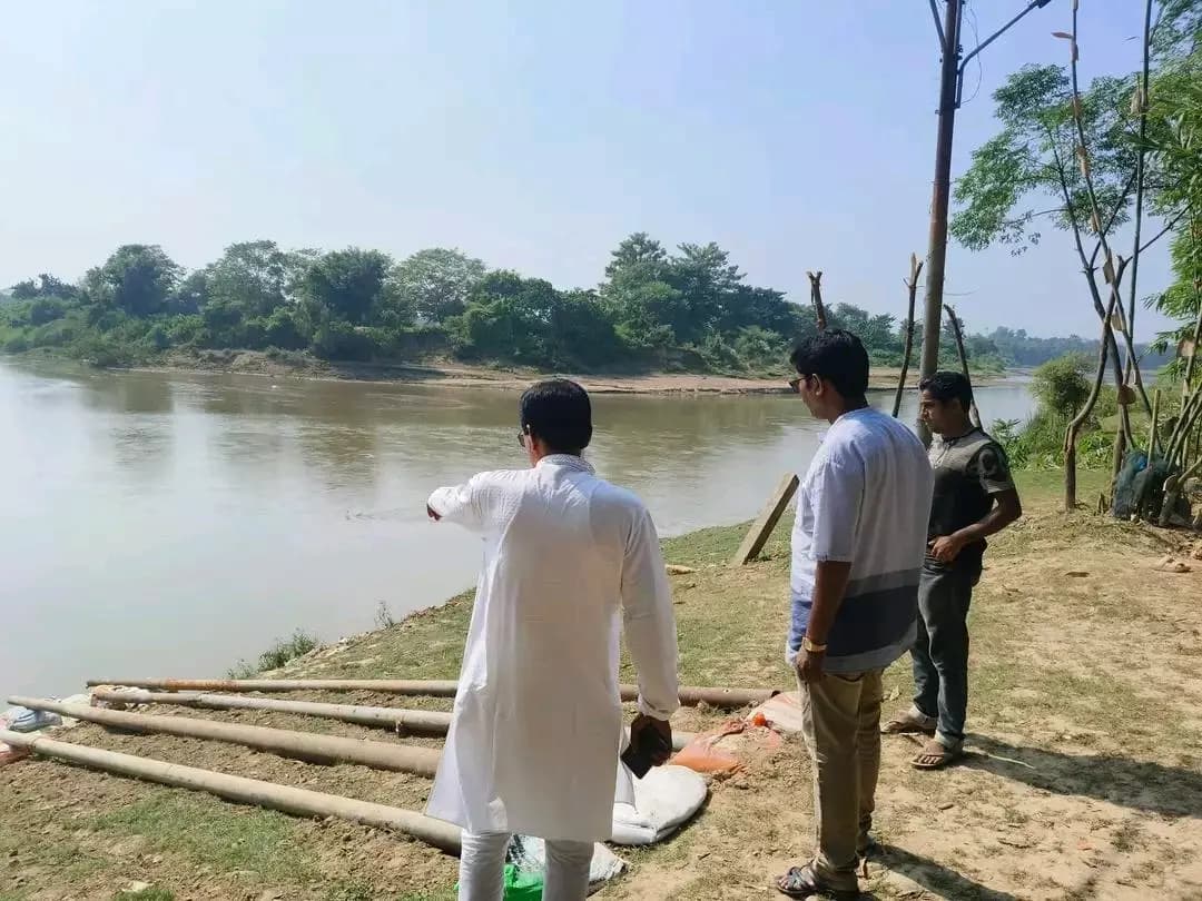 খোয়াই: দশমীঘাটে খোয়াই প্রতিমা নিরঞ্জন পরিদর্শনে বৃহস্পতিবার দেবাশীষ নাতশর্মা