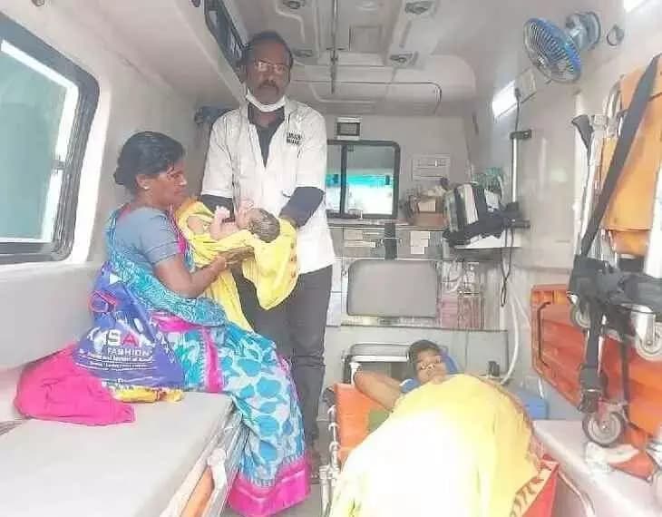 పటాన్చెరు: రుద్రారం: 108 అంబులెన్స్లోనే పండంటి బిడ్డకు జన్మనిచ్చిన మహిళ