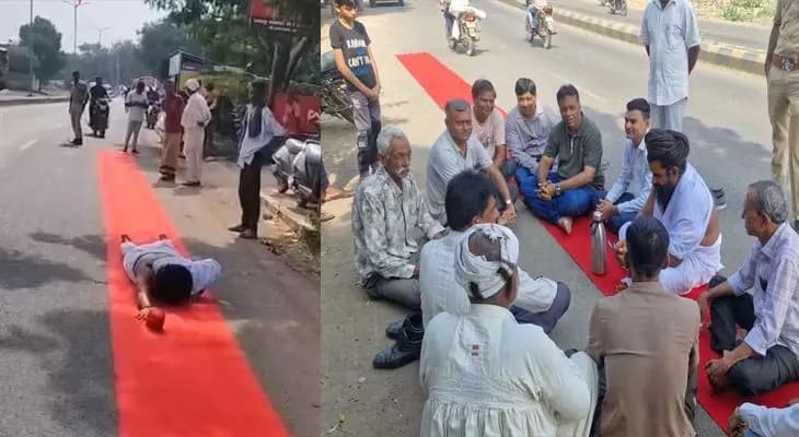 કાલાવાડ: જામનગર: મૌની બાપુ ચેતનદાસની ૫૦૦ કિમી કનક દંડવત યાત્રા કાલાવડ પહોંચી