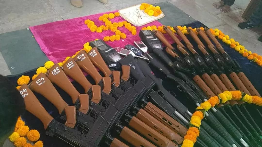 हिंगोली: औंढा नागनाथ पोलीस ठाण्यात दसऱ्यानिमित्त शस्त्रपूजन विधी पार पडला