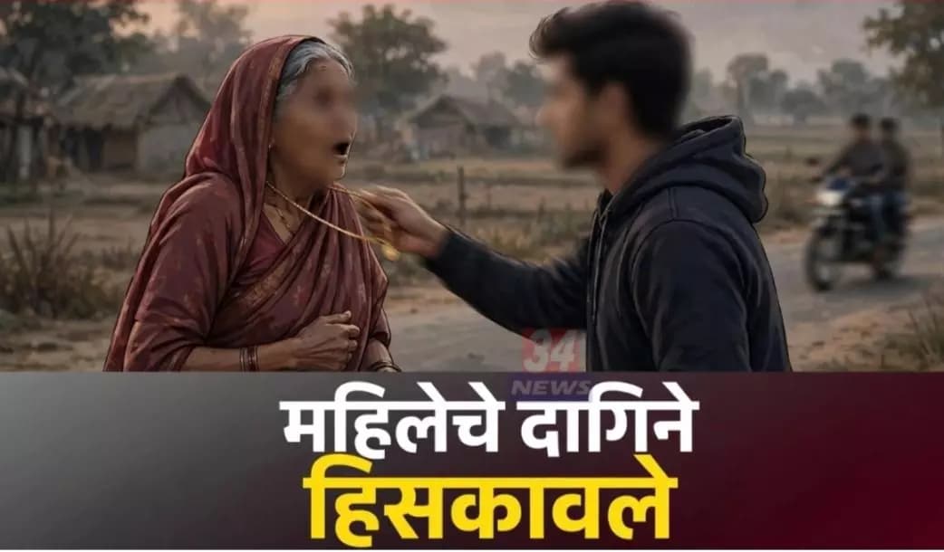 मूल: मूल तालुक्यात वयोवृद्ध महिलेकडे तीन संशयितांनी हिसकावले सोन्याचे दागिने