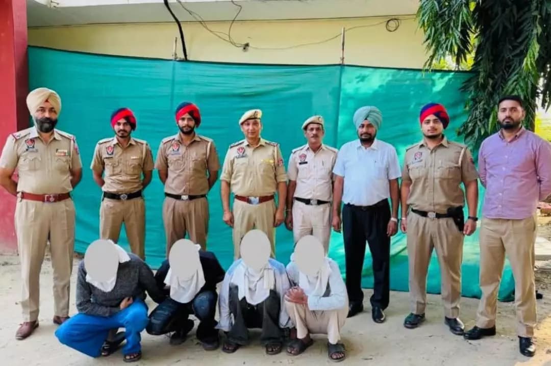 ਨਵਾਂਸ਼ਹਿਰ: ਸ਼ਹੀਦ ਭਗਤ ਸਿੰਘ ਨਗਰ: ਲੁੱਟਖੋਹ ਕਰਨ ਵਾਲੇ 4 ਮੁਲਜ਼ਮ ਪੁਲਿਸ ਨੇ ਕੀਤੇ ਕਾਬੂ