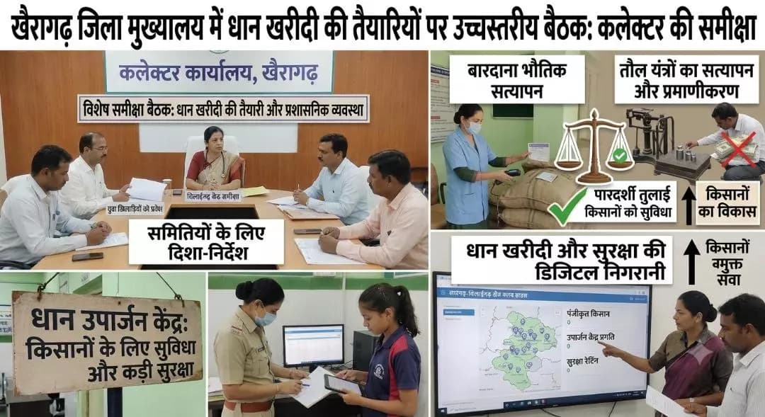 खैरागढ़: खैरागढ़ में धान खरीदी के लिए प्रशासन ने कड़े सुरक्षा इंतजाम किए