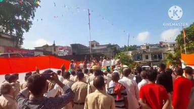 एकंगरसराय: एकंगरसराय थाना परिसर में झंडोतोलन किया गया