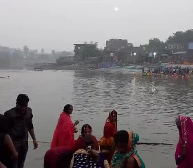 जहानाबाद: ##13_ #13_प्वां sangam ghat par puja  dhumdham se manaya