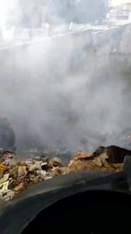 आमेर: जलते कचरे के कारण हुआ प्रदुषण #amer #pollution sarswatokamohlla behind bus station