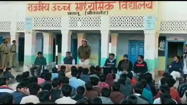 लूनकरनसर: कालू कस्बे के उच्च माध्यमिक स्कूल में थानाधिकारी देवीलाल सारण ने दी यातायात नियमों की जानकारी #सड़क_सुरक्षा_सप्ताह