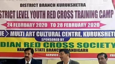 थानेसर: इंडियन रेड क्रोस सोसायटी की ओर से 4 दिवसीय प्रशिक्षण शिविर हुआ आयोजित, यातायात नियमों की दी गई जानकारी #redcross