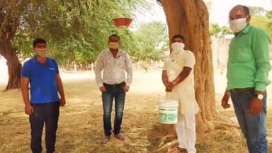 सायला: पोषाणा के संस्कार बाल विद्या मंदिर में गर्मियों को देखते हुए पक्षियों के लगाए परिंडे #परिंडे #पक्षी