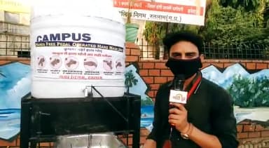 रतलाम: रतलाम नगर पालिक निगम ने सैलाना बस स्टैंड पर कोराना से बचाव के लिए पानी की टंकी लगाई#cms