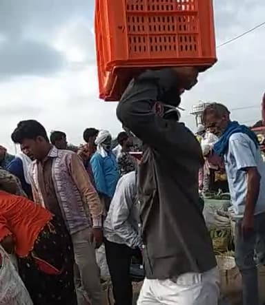 कटनी नगर: आम लोगों द्वारा की जा रही महामारी की अनदेखी सब्जी मंडी पुरैनी ट्रांसपोर्ट नगर#कटनी#corona_updates