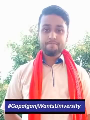 आप है न तैयार!
3 तारीख 11 बजे से 2 बजे तक आपको कम से कम 10 ट्वीट ट्विटर पे
#GopalganjWantsUniversity
के नाम से करने है!