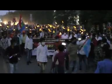 रायपुर: राजधानी रायपुर में एनएसयूआई कार्यकर्ताओं ने निकाली मशाल रैली #NSUI #मशाल_रैली