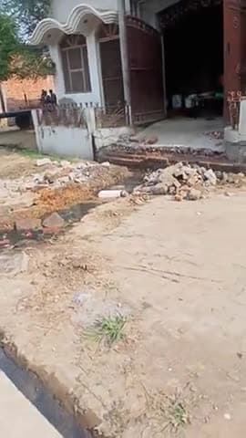 खतौली: #gau m hoti trakki pardhaan duara kraya gya nirmaan karya