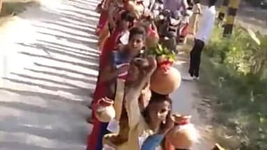 जाले: वसंत गांव में काली पूजा को लेकर निकाली गई कलश शोभायात्रा #काली_पूजा