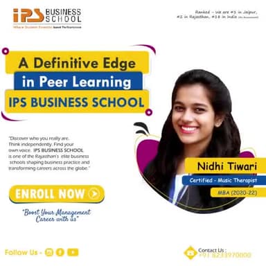 #IPS #BUSINESS #SCHOOL #JAIPUR
#MBA #BBA #B.COM #BCA
@deepakmishraa