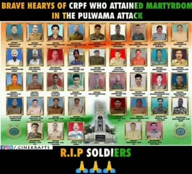 प्रेम दिवस मनाऊं कैसे जब चारों तरफ गम के बादल छाए थे नमन है मेरा उन 44 जवान शहीदो को
#pulvamaattack🙏🏼🙏🏼