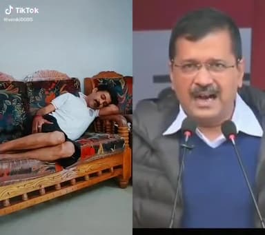 #केजरीवाल ने जब भाषण में दवा-दारू का नाम लिया तो #सोता आदमी भी #जाग गया देखिये कैसे.....!!