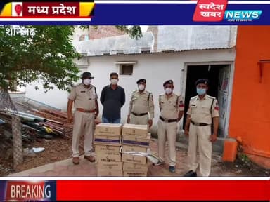 #शामगढ़ मुखबिर की सूचना पर 8 लेन पर हुई चोरी का माल पकड़ने गई पुलिस के हाथ लगा अवैध शराब का जखीरा